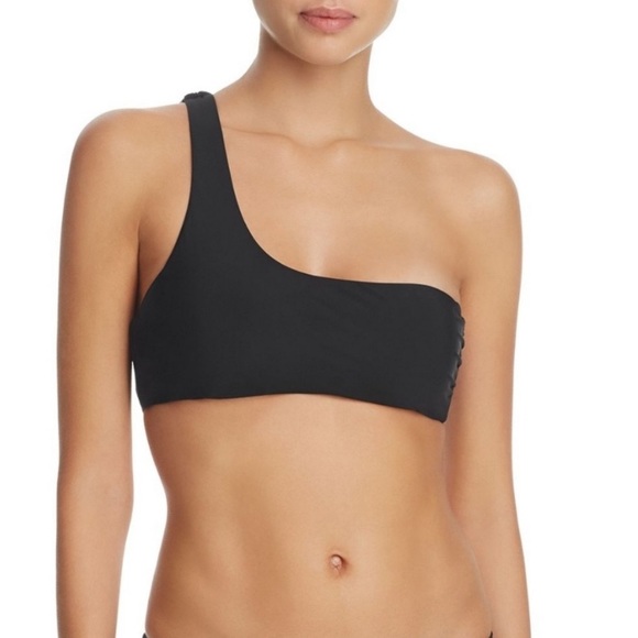 Red Carter Blue One-Shoulder Bikini Top 👙 - Picture 2 of 8